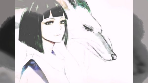 Хаку Унесенные призраками черно белый