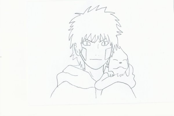 Киба Инузука карандашом