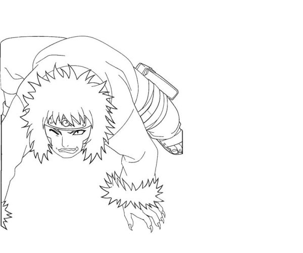 Раскраска Наруто Акамару