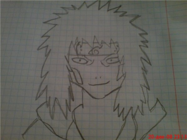 Киба Наруто карандашом
