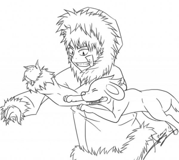 Киба с Акамару и Канкуро