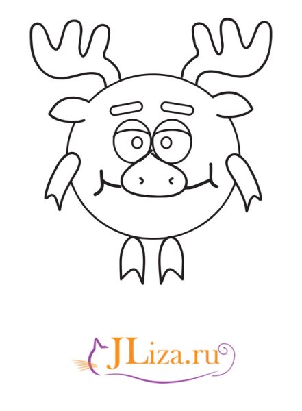 Лосяш из смешариков раскраска