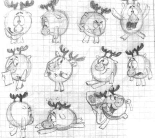 Смешарики первые Наброски