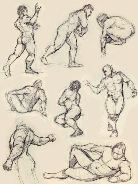 Фигура человека в разных ракурсах