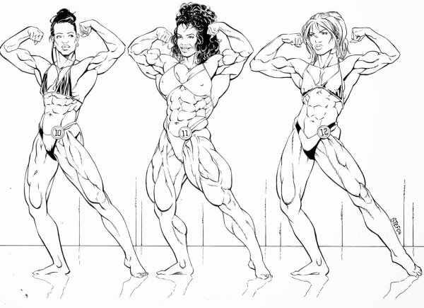 Бодибилдинг раскраска