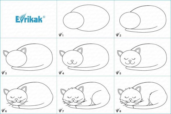 Этапы рисования кошки для дошкольников