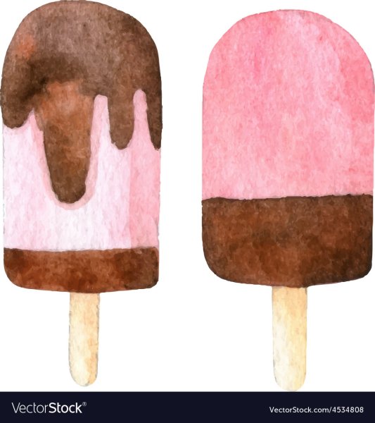 Эскимо акварель