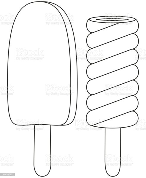 Раскраска мороженое эскимо