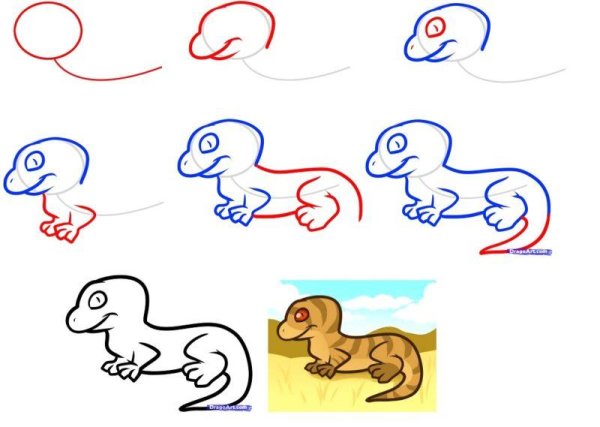 Нарисовать крокодила