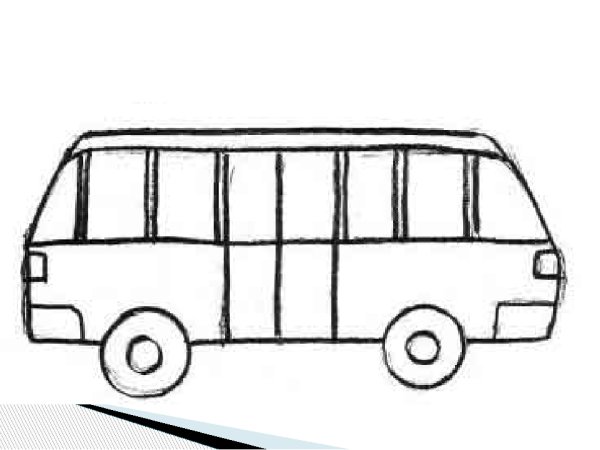 Поэтапное рисование автобуса