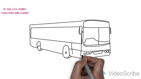 Автобус поэтапное рисование для детей