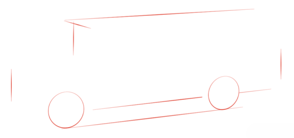 Поэтапное рисование автобуса