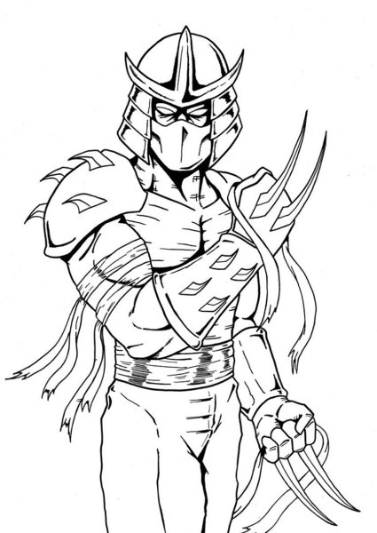 Шреддер Черепашки ниндзя раскраска