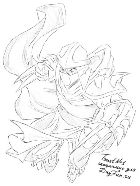 Черепашки ниндзя шредер рисунок