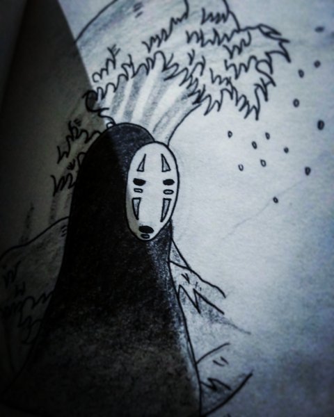 Безликий рисунок карандашом