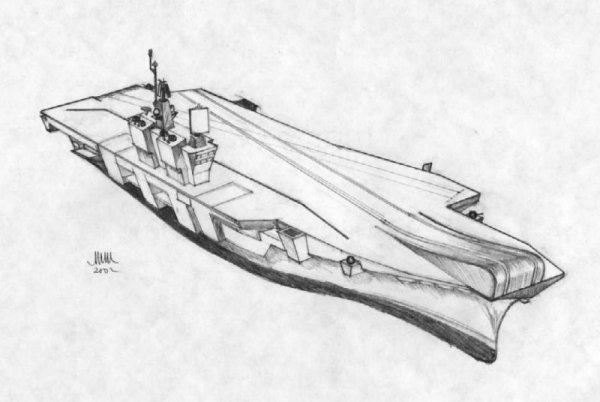 Авианосец карандашом