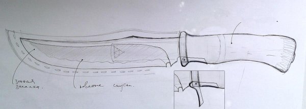 Нож кукри чертежи
