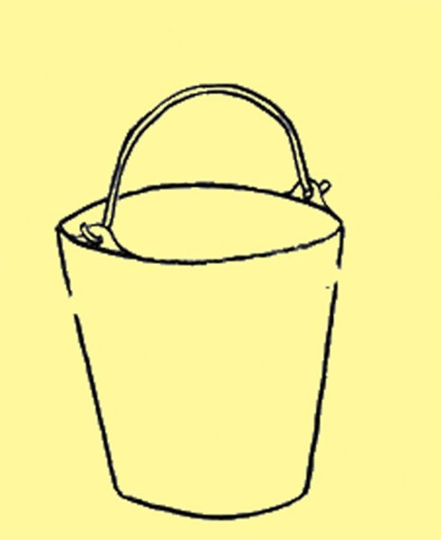 Ведро карандашом