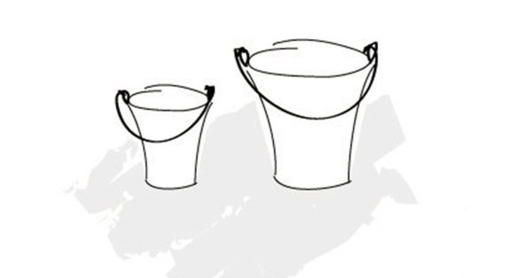 Ведро рисованное