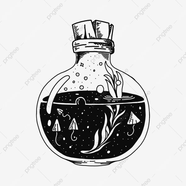 Распечатка бутылочка для зелий