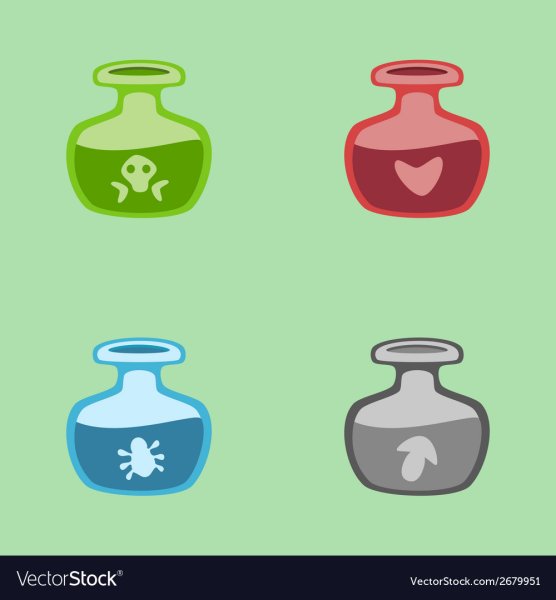 Зельями на поясе вектор