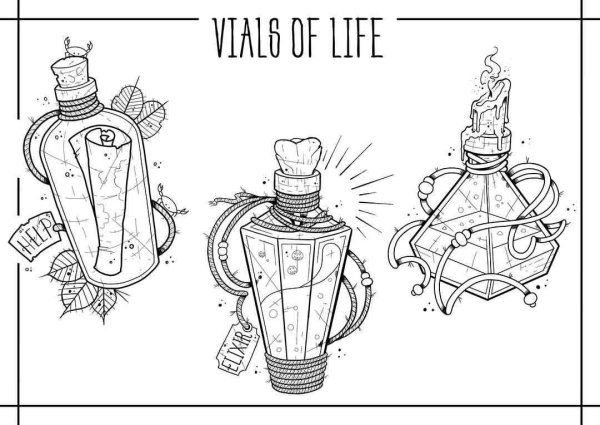 Раскраска зелья Гарри Поттер