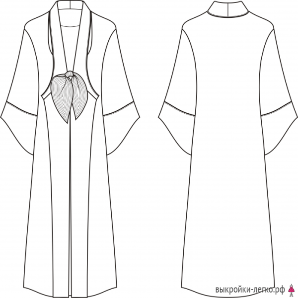 Кимоно технический эскиз