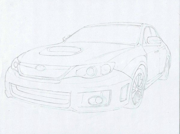 Субару рисунок карандашом для срисовки
