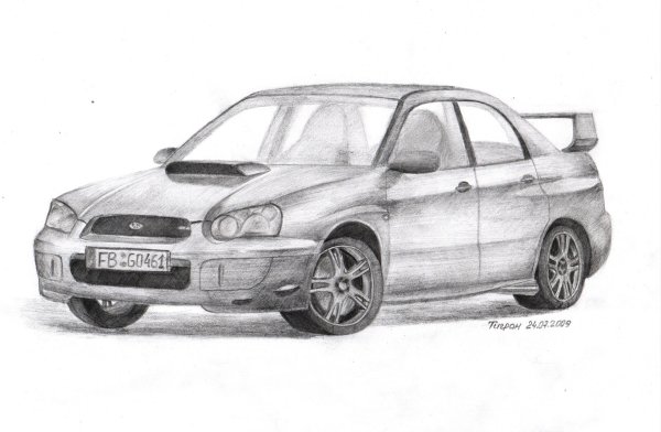 Субару WRX STI 2007 скетч