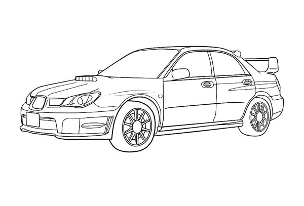 Subaru Impreza WRX раскраска