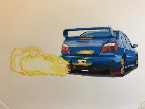 Субару карандашом