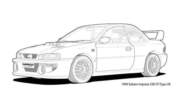 Subaru Legacy b4 карандашом