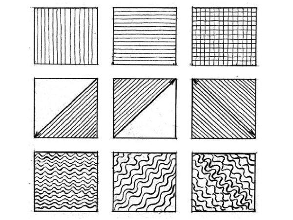 Типы штриховок в рисовании