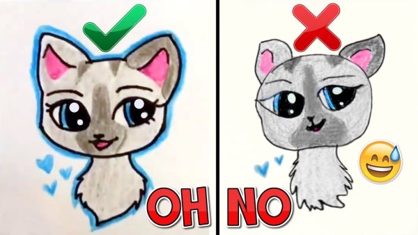 Кошка принцесса срисовать