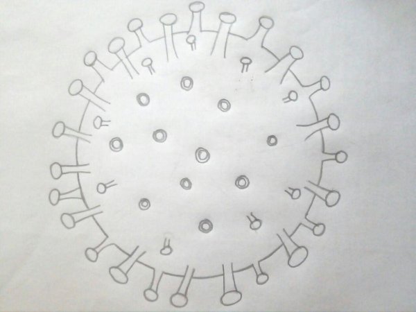 Нарисовать коронавирус