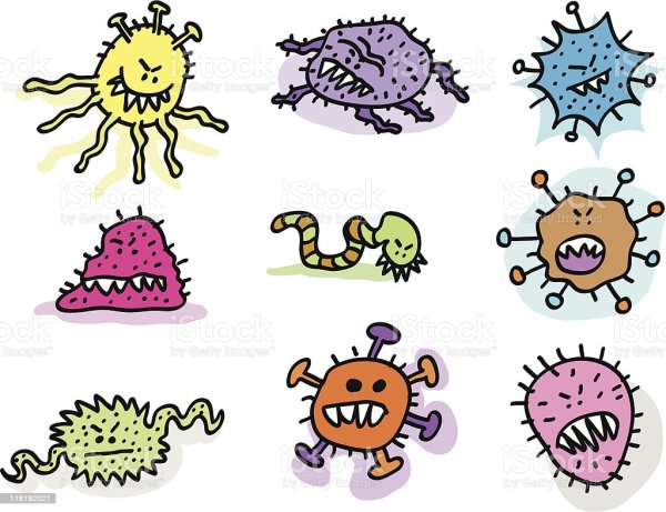 Срисовка вирус для детей