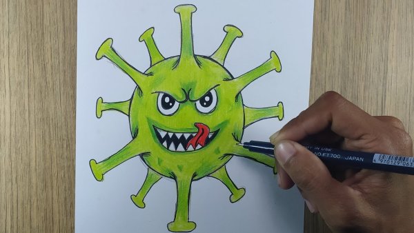 Рисовать вирус легко