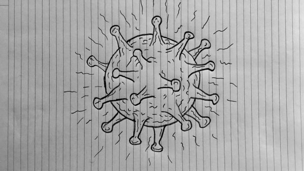 Вирус карандашом для срисовки