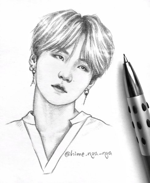 БТС для срисовки Юнги