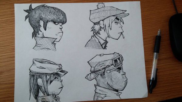 Gorillaz карандашом