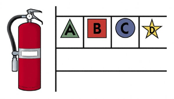 Огнетушитель трафарет