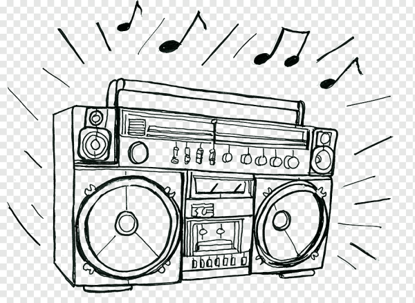 Магнитофон нарисованный