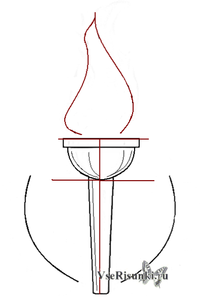Разукрашка олимпийского факела