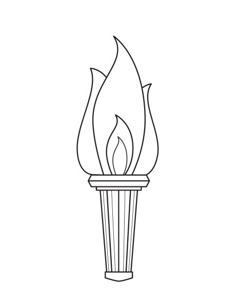 Факел раскраска для детей