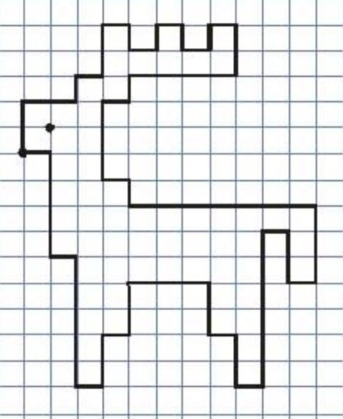 Фигуры животных по клеточкам