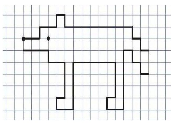 Рисование животных по клеточкам для детей