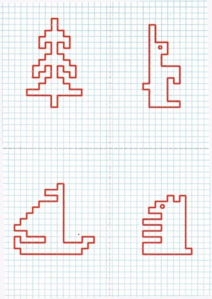 Рисование по клеточкам для детей