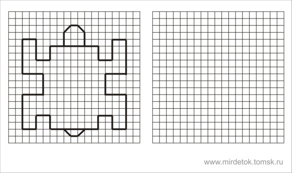 Занятия по клеточкам для детей