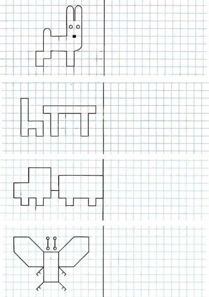 Рисование по клеткам для дошкольников