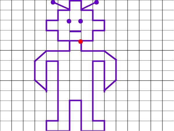 Рисование по клеточкам робот